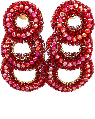 Triple Circle Crystal Statement Earring - Born To Glam
