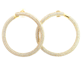 Crystal CZ Hoop Earring - Born To Glam