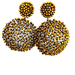 Crystal Sphere Statement Clip On Earring - Born To Glam