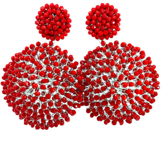 Crystal Sphere Statement Clip On Earring - Born To Glam