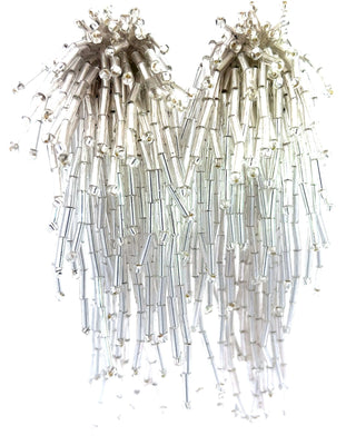 Silver Waterfall Crystal Statement Clip On Earring - Born To Glam