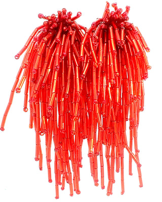 Red Waterfall Crystal Statement Clip On Earring - Born To Glam