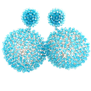 Crystal Sphere Statement Clip On Earring - Born To Glam
