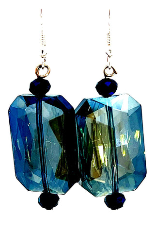 Rectangle Crystal Earrings - Born To Glam