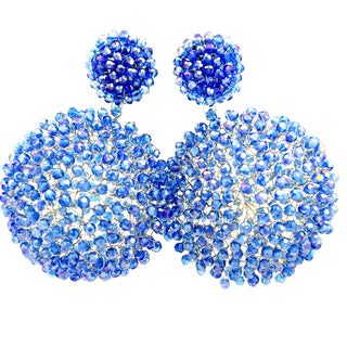Crystal Sphere Statement Clip On Earring - Born To Glam