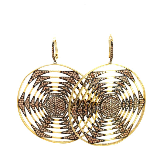 Gold Web Sterling Silver Statement Earring - Born To Glam