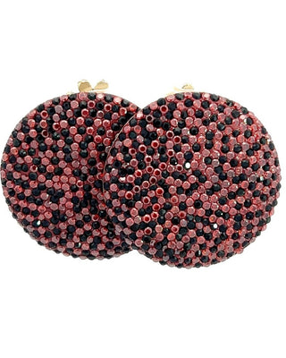 Rust & Black Crystal Sterling Silver Stud Earrings - Born To Glam