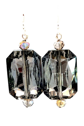Rectangle Crystal Earrings - Born To Glam