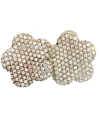 Sterling Silver Flower Crystal Stud Earring - Born To Glam