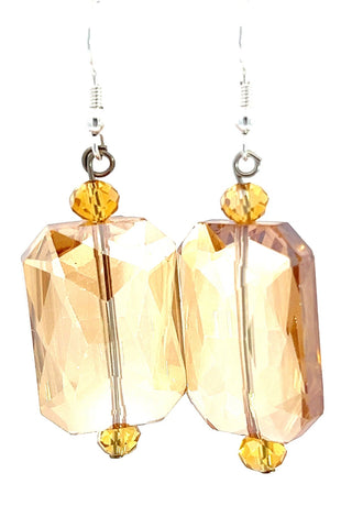 Rectangle Crystal Earrings - Born To Glam