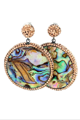Gemstone Swirls Gold Crystal Earring - Born To Glam
