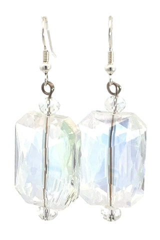 Rectangle Crystal Earrings - Born To Glam