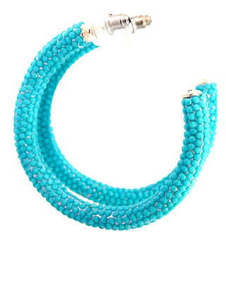 Crystal 925 Sterling Silver Hoops - Born To Glam