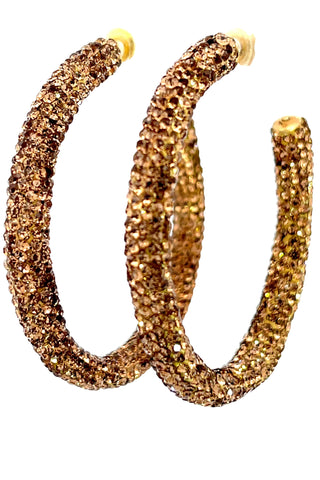 Crystal 925 Sterling Silver Hoops - Born To Glam