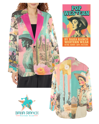 Baha Ranch Retro Pop Western Pop Cowgirl Blazer - Born To Glam