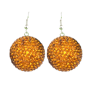 Crystal Sphere Statement Earrings - Born To Glam