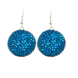 Crystal Sphere Statement Earrings - Born To Glam
