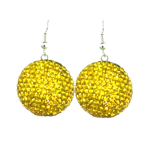 Crystal Sphere Statement Earrings - Born To Glam