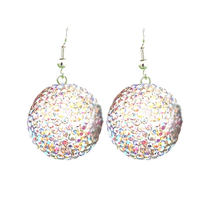 Crystal Sphere Statement Earrings - Born To Glam