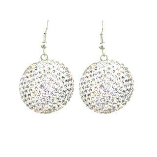 Crystal Sphere Statement Earrings - Born To Glam