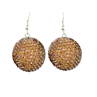 Crystal Sphere Statement Earrings - Born To Glam