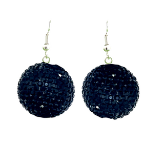Crystal Sphere Statement Earrings - Born To Glam