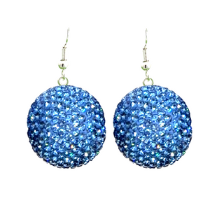 Crystal Sphere Statement Earrings - Born To Glam
