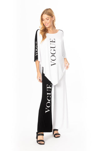 Style the Black/White Vogue Palazzo Pant exclusively at Born To Glam