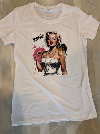 White Iconic Fashion Graphic Tee