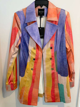 Watercolor Stripe Statement Jacket