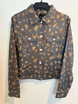 Leopard Print Button Front Jacket
