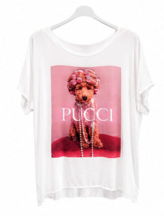 White Pucci Graphic Embellished Oversized Tee