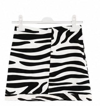 Black & White Zebra Print Mini Skirt