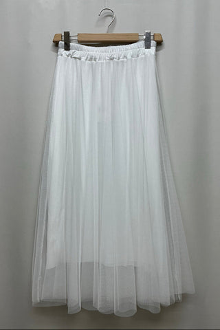 Style the Tulle Pleated Midi Skirt exclusively at Born To Glam