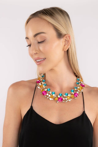 Multi Color Statement Necklace - Born To Glam