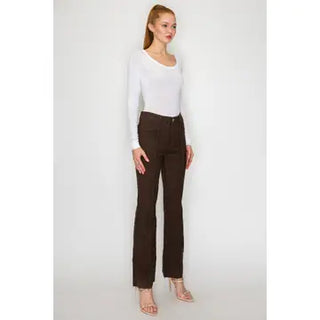 Chocolate High Rise Bootcut Jeans