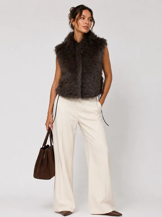 Brown Faux Fur Vest