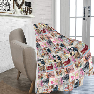 Baha Ranch Danilo Painted Cowgirl Collage Throw Blanket 60" x 80 Made in America - Born To Glam
