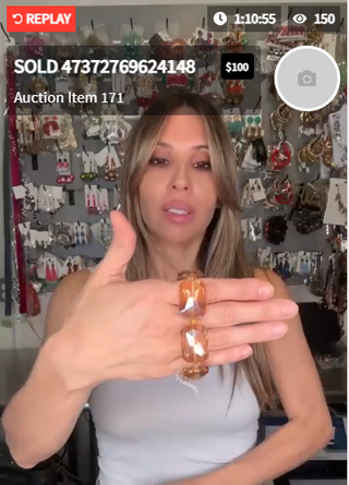 Peach Crystal Stretch Ring Set