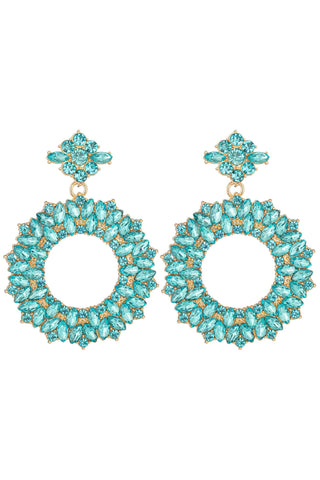 Stephanie Teal Loop Earring - Born To Glam