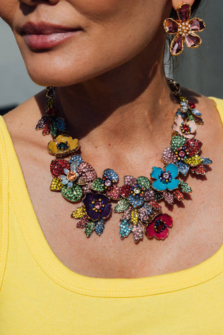 Floral Statement Necklace - Born To Glam