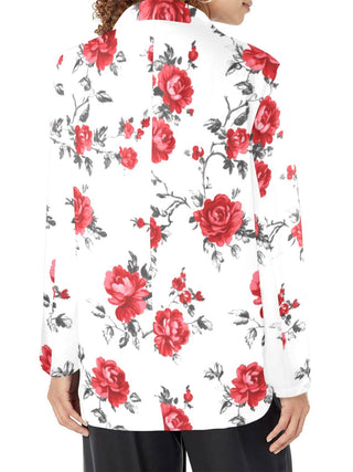 Mexican Red Rose Floral Blazer — Faire photo 3