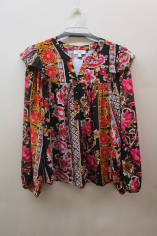 Floral Printed Peasant Blouse - Born To Glam