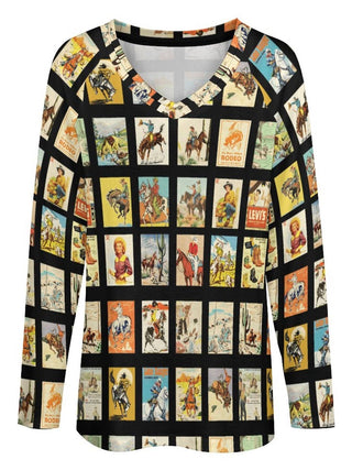 Cowboy Collage Long Sleeve Top — Faire photo 2