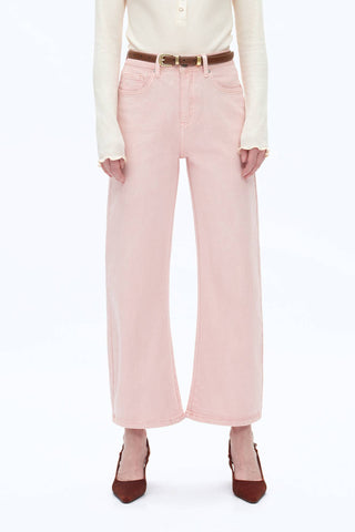 Mid Rise Pink Barrel Jeans - Born To Glam
