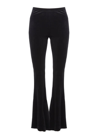 Black Velvet Bell Bottom Flare Pants