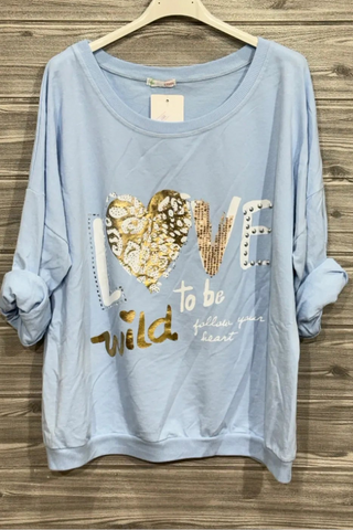 LOVE Graphic Cotton Sweatshirt