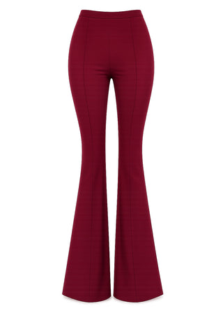 Burgundy Bell Bottom Pants