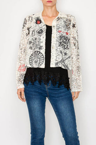 Rock and Roll Cropped Sequin Jacket - Born To Glam
