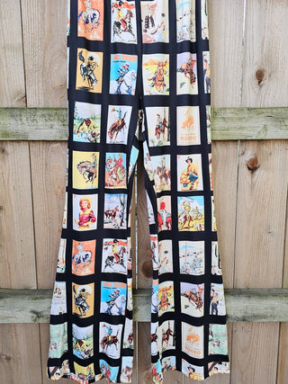 Vintage Cowboy Collage Flare Pants — Faire photo 8